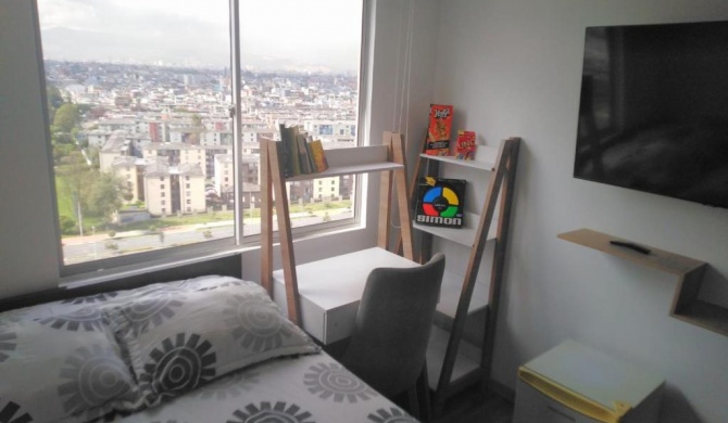 Habitación privada cómoda vista Bogotá