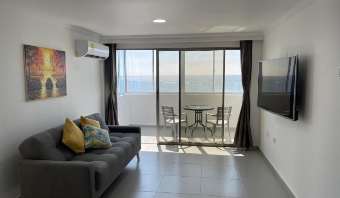 Hermoso Apartamento, con vista al mar, en Cartagena de Indias, dos cuartos