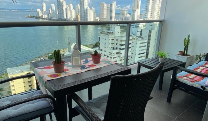 apartamento con espectaculares vistas en bocagrande edificio infinitum