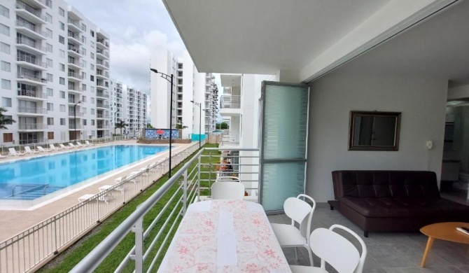 Apartamento Aqualina Orange Piso 2 Aire Acondicionado Vista a piscina